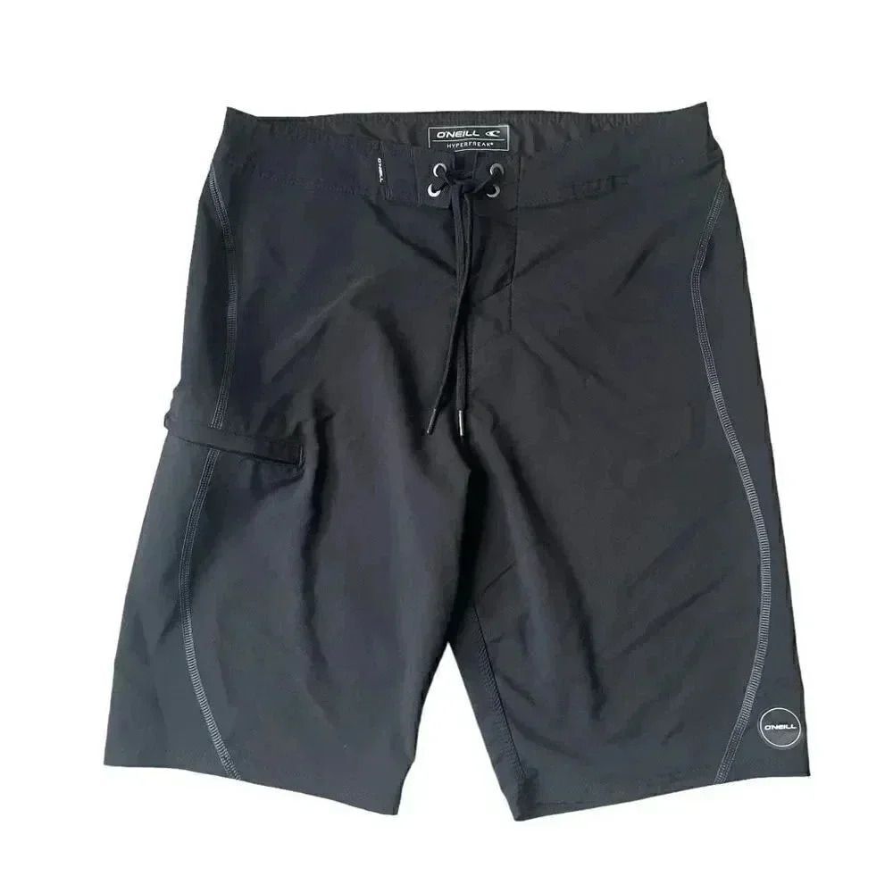 O’Neil Hyperfreak S-Seam Boardshorts Black Solid Men SZ S #1800